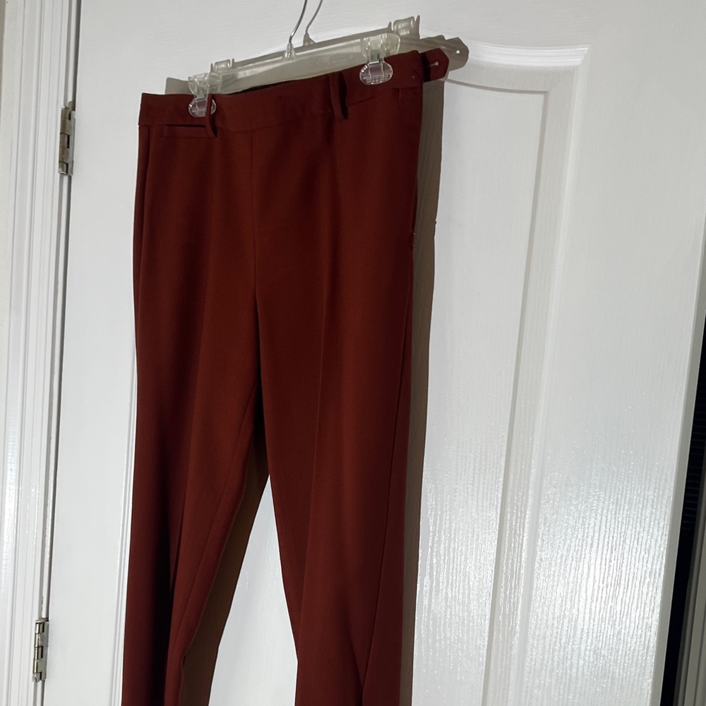 Talbots Slim Ponte Ankle Pants in Rust